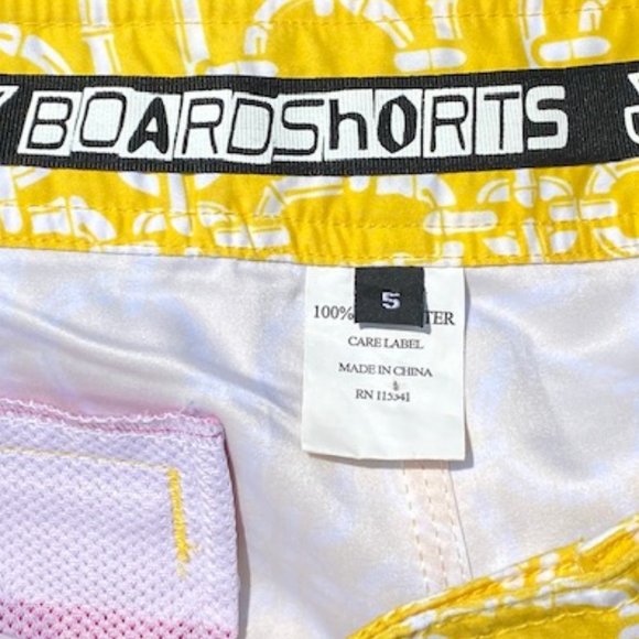 JETPILOT Boardshorts sz 5 bright yellow EUC - Picture 7 of 11